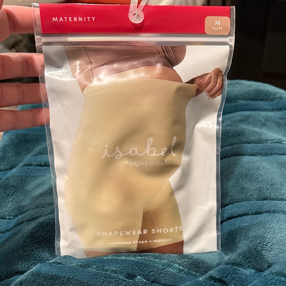 Ingrid & Isabel Maternity Shapewear Shorts in Taupe